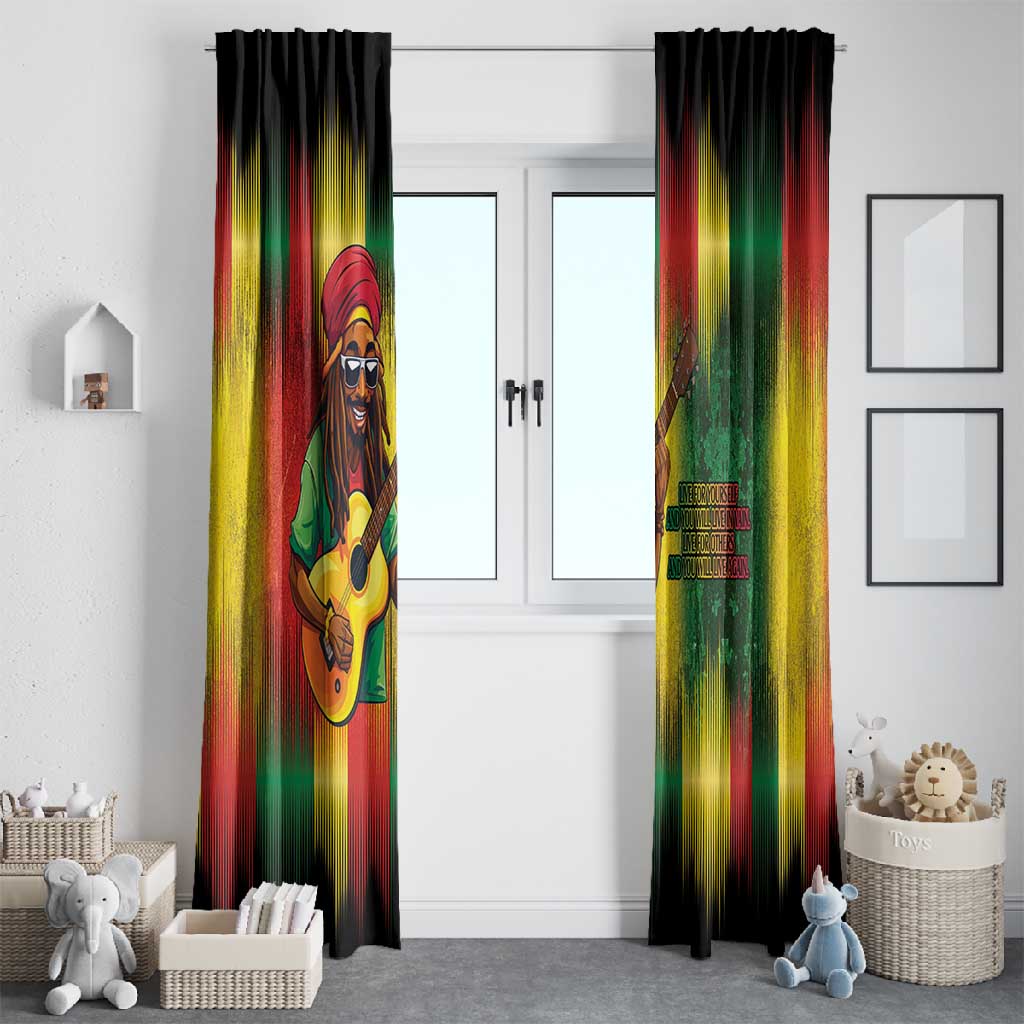 Honoring Reggae Legend Bob Birthday Window Curtain