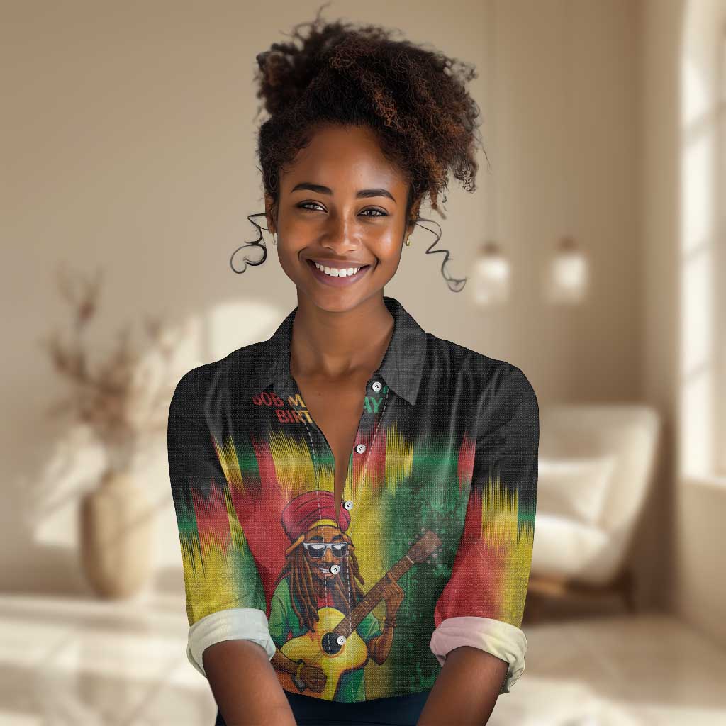 Honoring Reggae Legend Bob Birthday Women Casual Shirt LT9