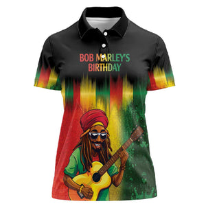 Honoring Reggae Legend Bob Birthday Women Polo Shirt