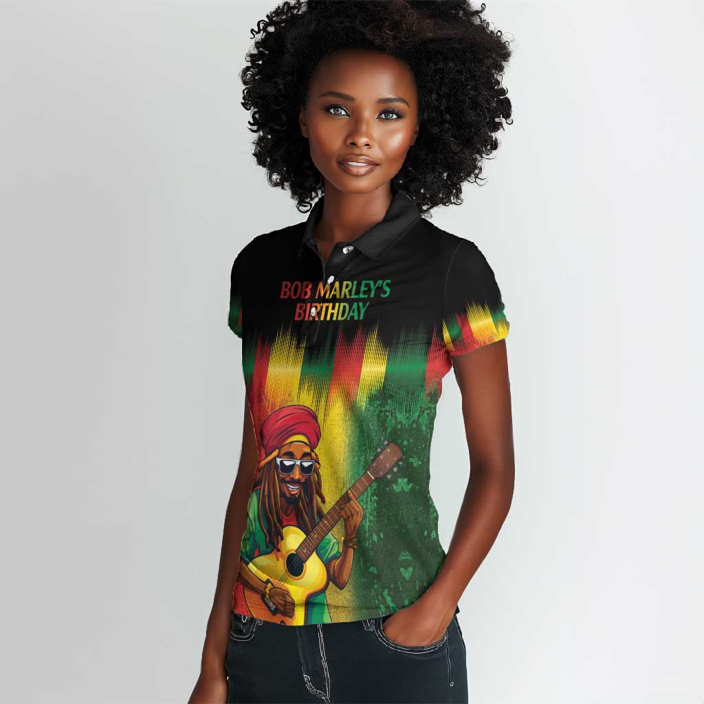 Honoring Reggae Legend Bob Birthday Women Polo Shirt