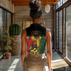 Honoring Reggae Legend Bob Birthday Women Sleeveless Polo Shirt