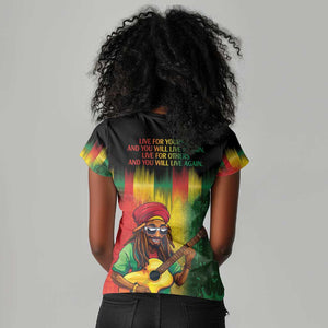 Honoring Reggae Legend Bob Birthday Women V-Neck T-Shirt