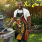 Black Jamaican Apron Rastafarian Lion One Love