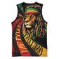 Black Jamaican Basketball Jersey Rastafarian Lion One Love - African Pride