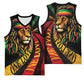 Black Jamaican Basketball Jersey Rastafarian Lion One Love - African Pride