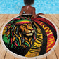 Black Jamaican Beach Blanket Rastafarian Lion One Love