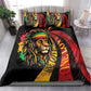 Black Jamaican Bedding Set Rastafarian Lion One Love