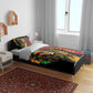 Black Jamaican Bedding Set Rastafarian Lion One Love