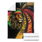 Black Jamaican Blanket Rastafarian Lion One Love