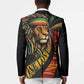 Black Jamaican Blazer Rastafarian Lion One Love