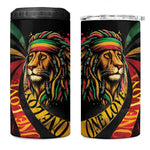 Black Jamaican 4 in 1 Can Cooler Tumbler Rastafarian Lion One Love