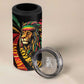 Black Jamaican 4 in 1 Can Cooler Tumbler Rastafarian Lion One Love