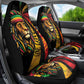 Black Jamaican Car Seat Cover Rastafarian Lion One Love