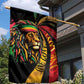 Black Jamaican Garden Flag Rastafarian Lion One Love