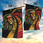 Black Jamaican Garden Flag Rastafarian Lion One Love