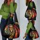 Black Jamaican Grocery Bag Rastafarian Lion One Love