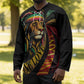 Black Jamaican Hockey Jersey Rastafarian Lion One Love