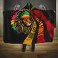 Black Jamaican Hooded Blanket Rastafarian Lion One Love