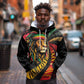 Black Jamaican Hoodie Rastafarian Lion One Love LT9