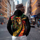 Black Jamaican Hoodie Rastafarian Lion One Love LT9