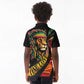 Black Jamaican Kid Polo Shirt Rastafarian Lion One Love LT9