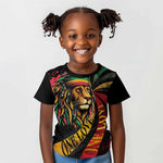 Black Jamaican Kid T shirt Rastafarian Lion One Love LT9