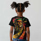 Black Jamaican Kid T shirt Rastafarian Lion One Love LT9