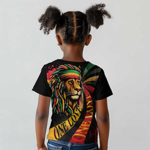 Black Jamaican Kid T shirt Rastafarian Lion One Love LT9