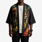 Black Jamaican Kimono Rastafarian Lion One Love