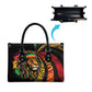 Black Jamaican Leather Bag Rastafarian Lion One Love