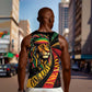 Black Jamaican Men Tank Top Rastafarian Lion One Love LT9