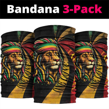 Black Jamaican Neck Gaiter Rastafarian Lion One Love LT9