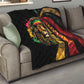 Black Jamaican Quilt Rastafarian Lion One Love