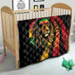 Black Jamaican Quilt Rastafarian Lion One Love