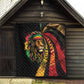 Black Jamaican Quilt Rastafarian Lion One Love