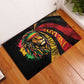 Black Jamaican Rubber Doormat Rastafarian Lion One Love