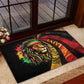 Black Jamaican Rubber Doormat Rastafarian Lion One Love