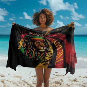 Black Jamaican Sarong Rastafarian Lion One Love