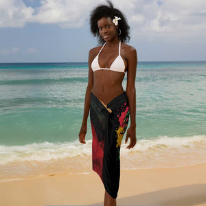 Black Jamaican Sarong Rastafarian Lion One Love