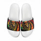 Black Jamaican Slide Sandals Rastafarian Lion One Love