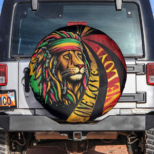 Black Jamaican Spare Tire Cover Rastafarian Lion One Love