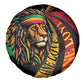 Black Jamaican Spare Tire Cover Rastafarian Lion One Love