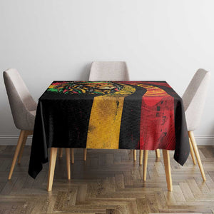Black Jamaican Tablecloth Rastafarian Lion One Love