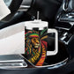 Black Jamaican Tumbler With Handle Rastafarian Lion One Love