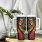 Black Jamaican Tumbler With Handle Rastafarian Lion One Love