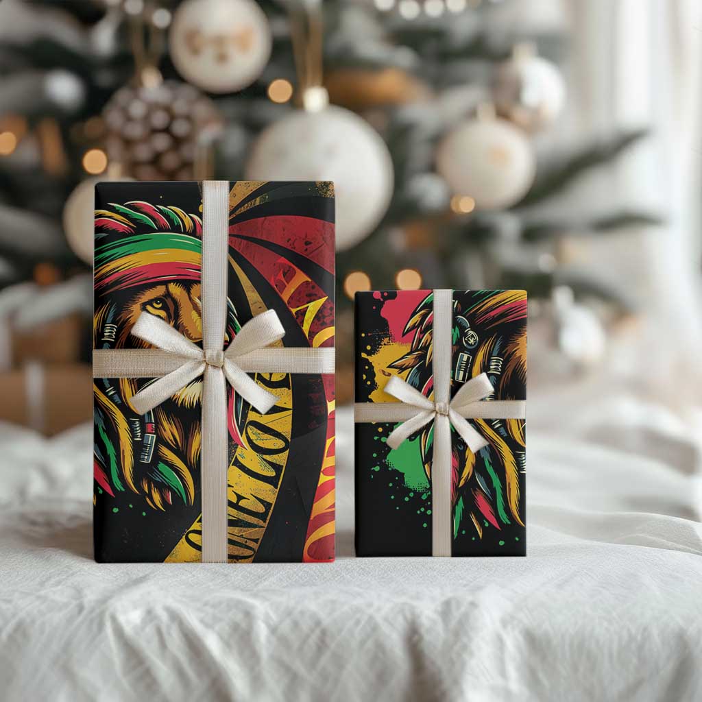 Jamaica Rastafarian Lion One Love Wrapping Paper Rastafarian Lion One Love - African Pride