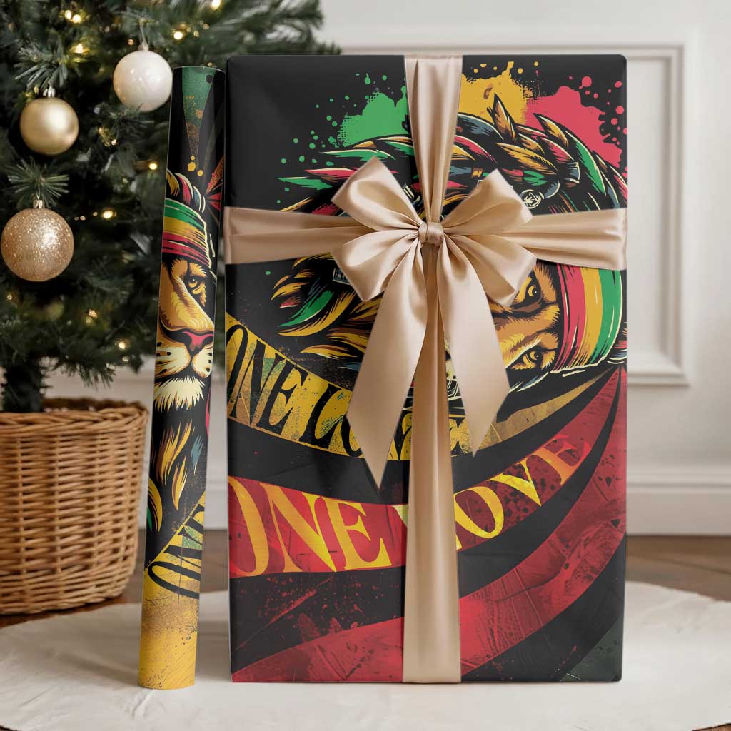 Jamaica Rastafarian Lion One Love Wrapping Paper Rastafarian Lion One Love - African Pride