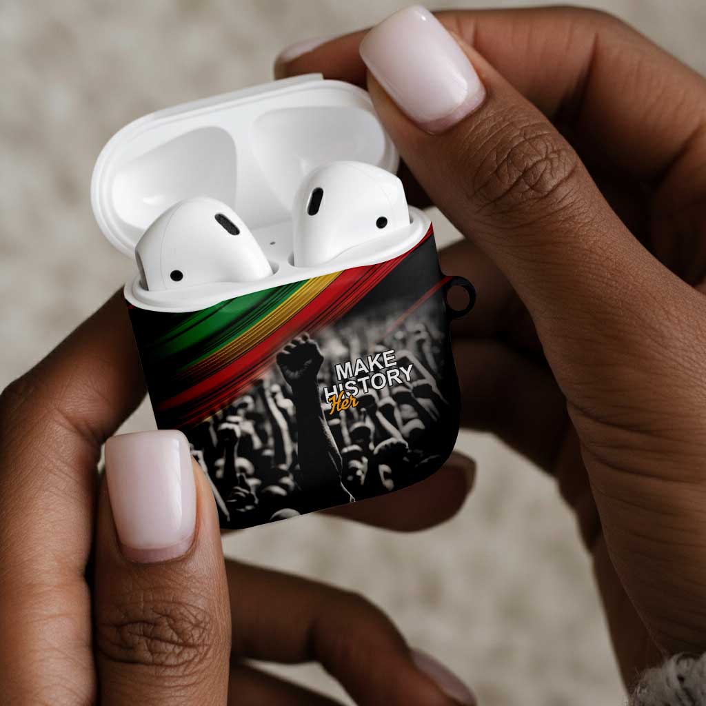 African-American History Month AirPods Case Black Power Hand Make His-Herstories