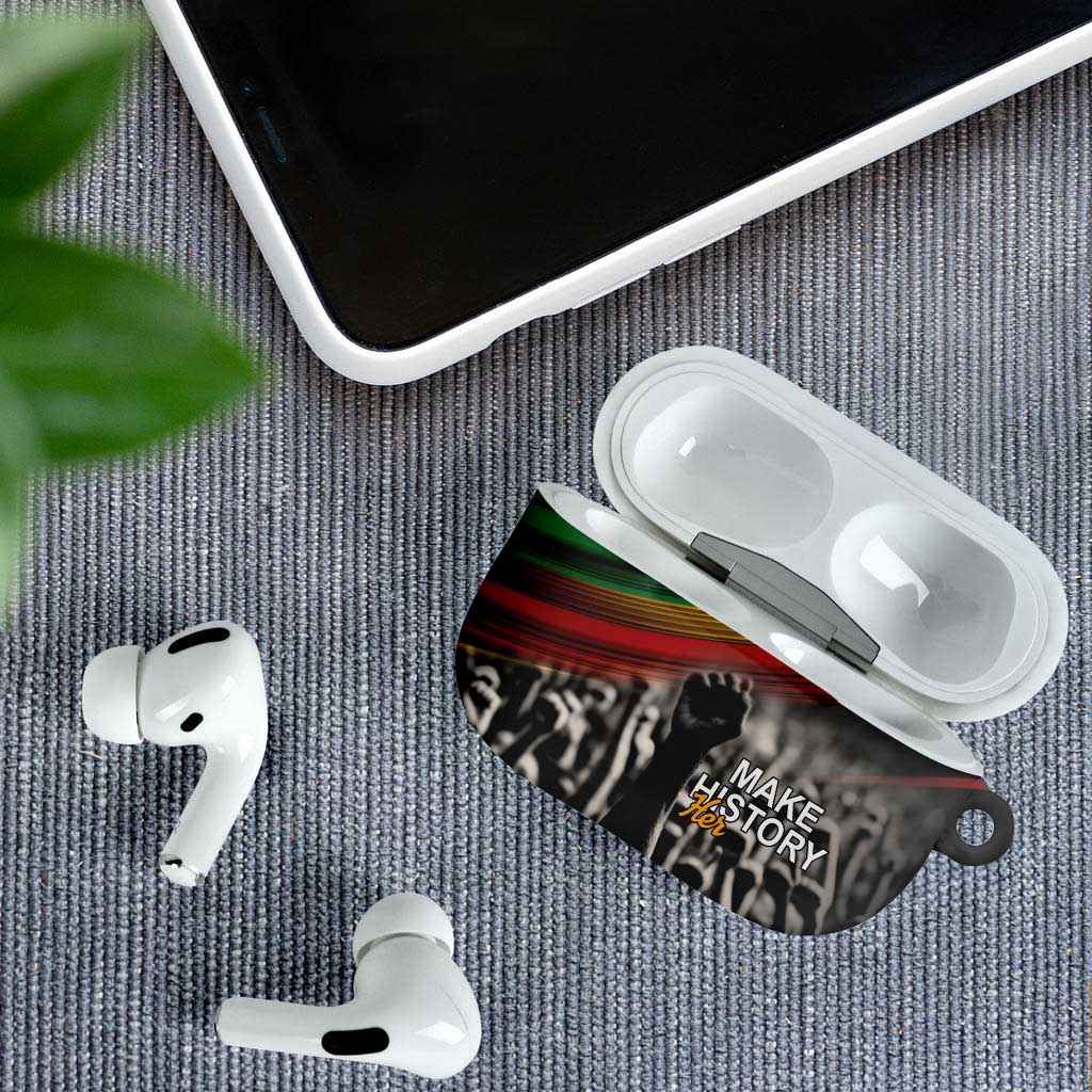 African-American History Month AirPods Case Black Power Hand Make His-Herstories