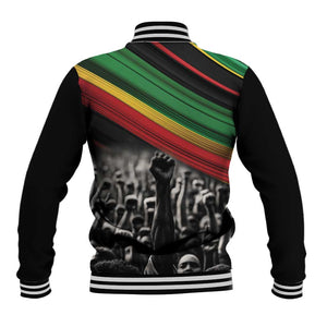 African-American History Month Baseball Jacket Black Power Hand Make His-Herstories